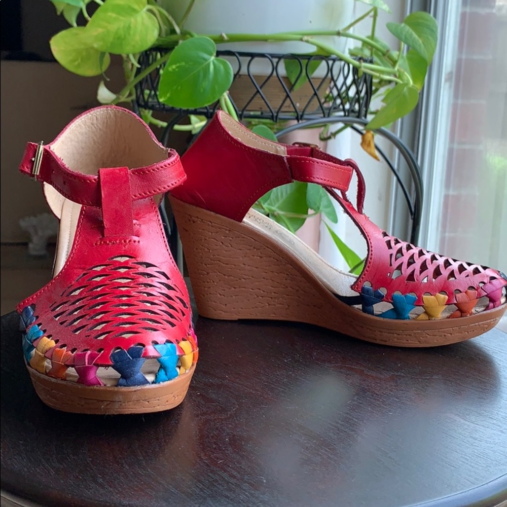 Artisanal Sandal.Mexican Wedges